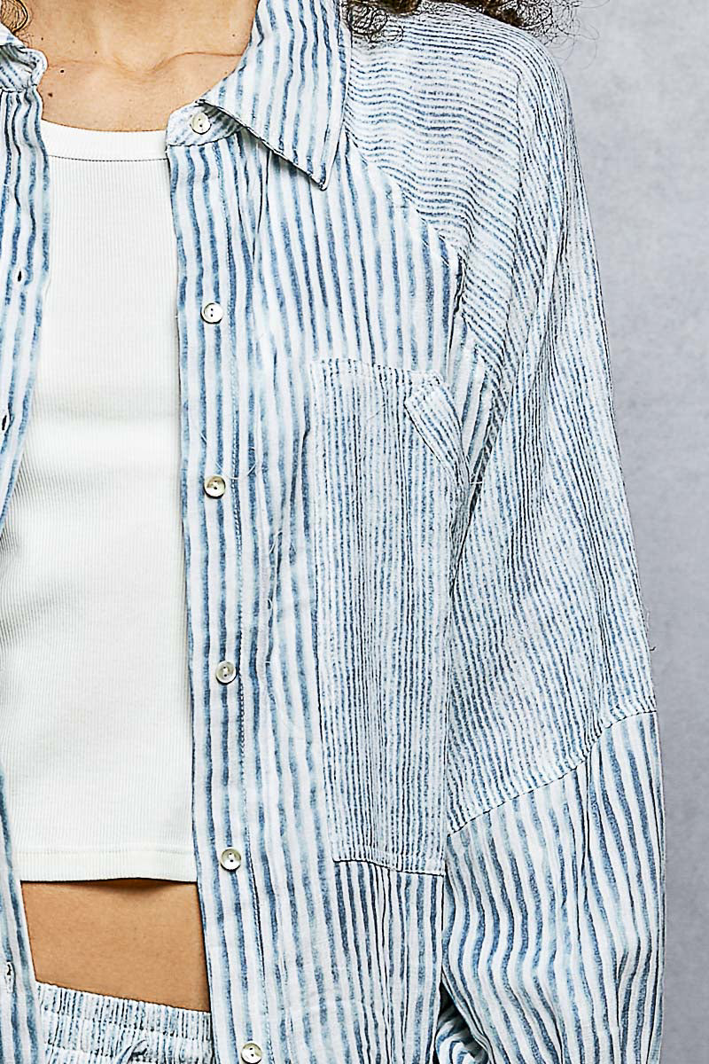 Blue Haven Stripe Button Down