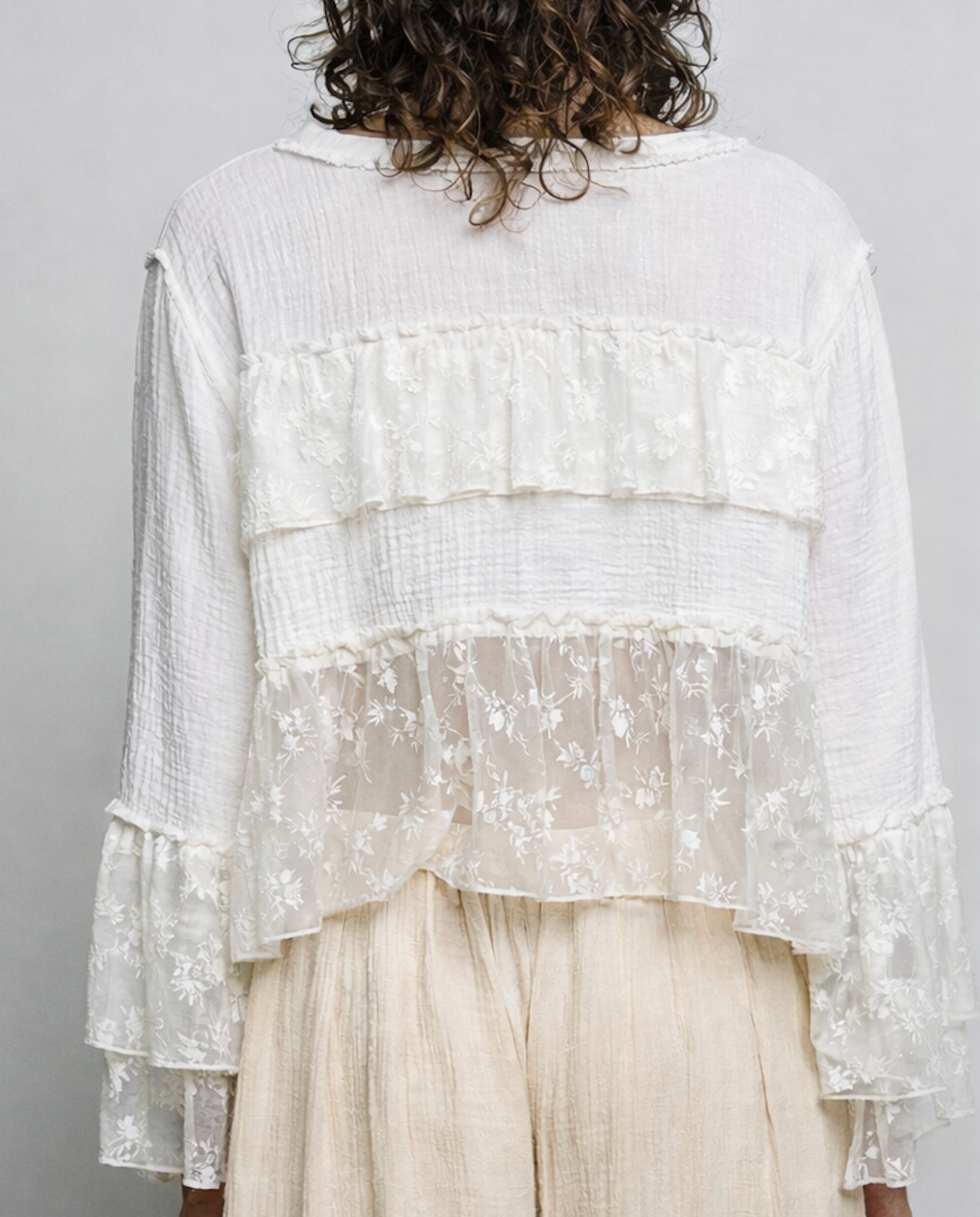 Off-White Ruffle Top