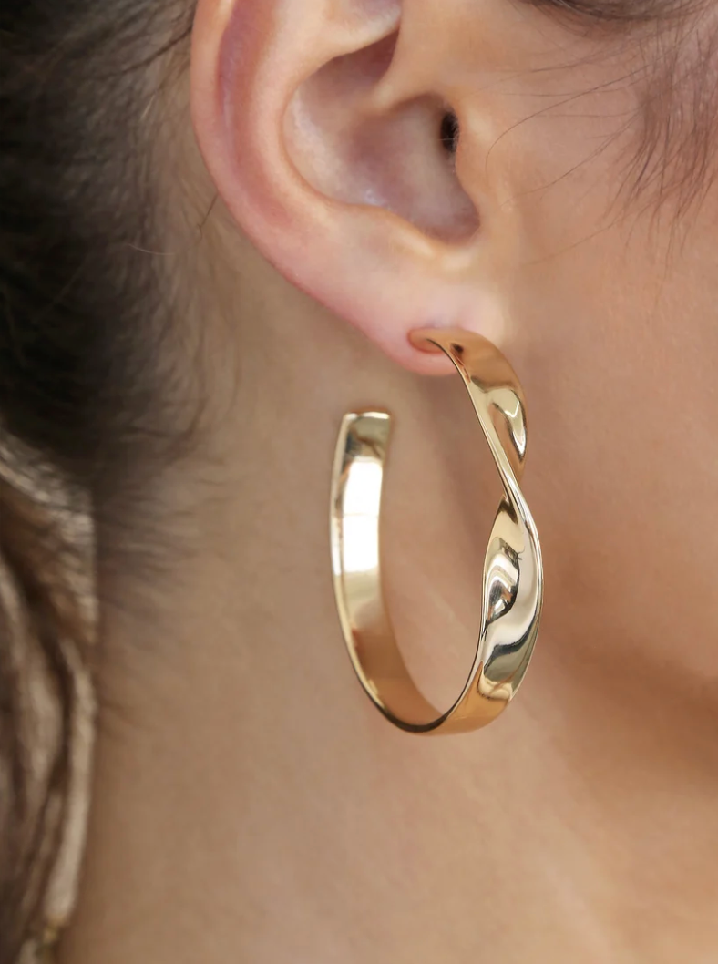Heirloom Twist Large Hoops