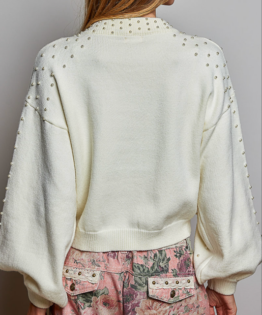 Ivory pearl sweater