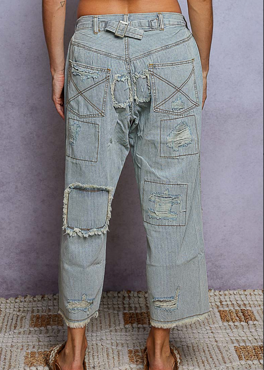 Stripe Denim Jeans