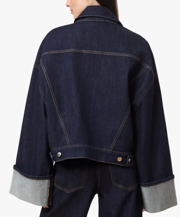 Cuffed Denim Trucker Jacket