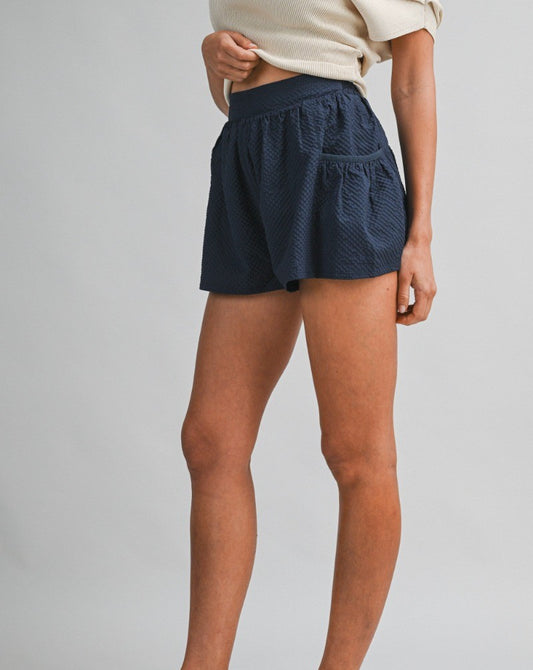 Seersucker Shorts Navy