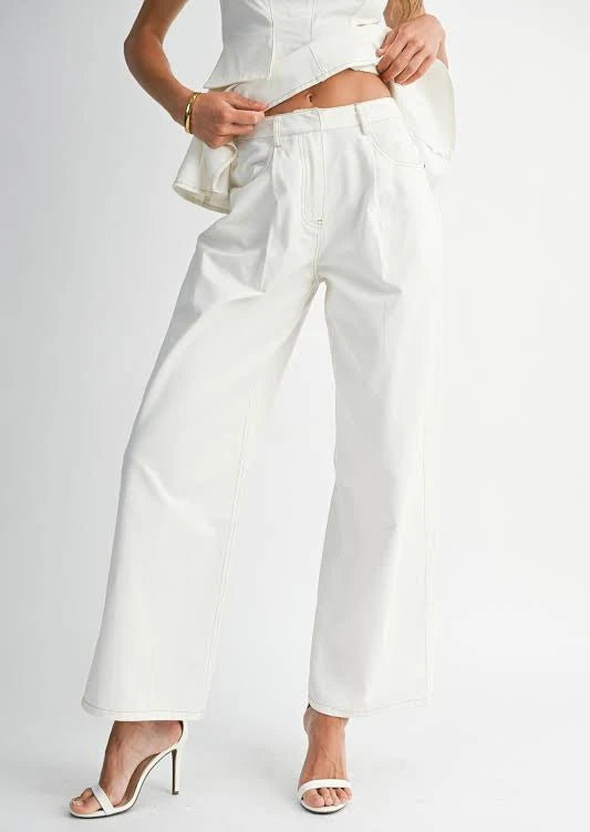 Peplum Sleeveless Top/Pants Set