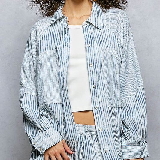 Blue Haven Stripe Button Down