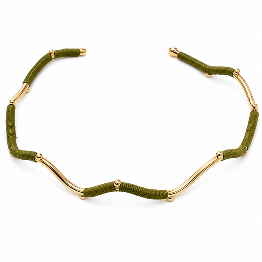 Bonelia Choker in Green