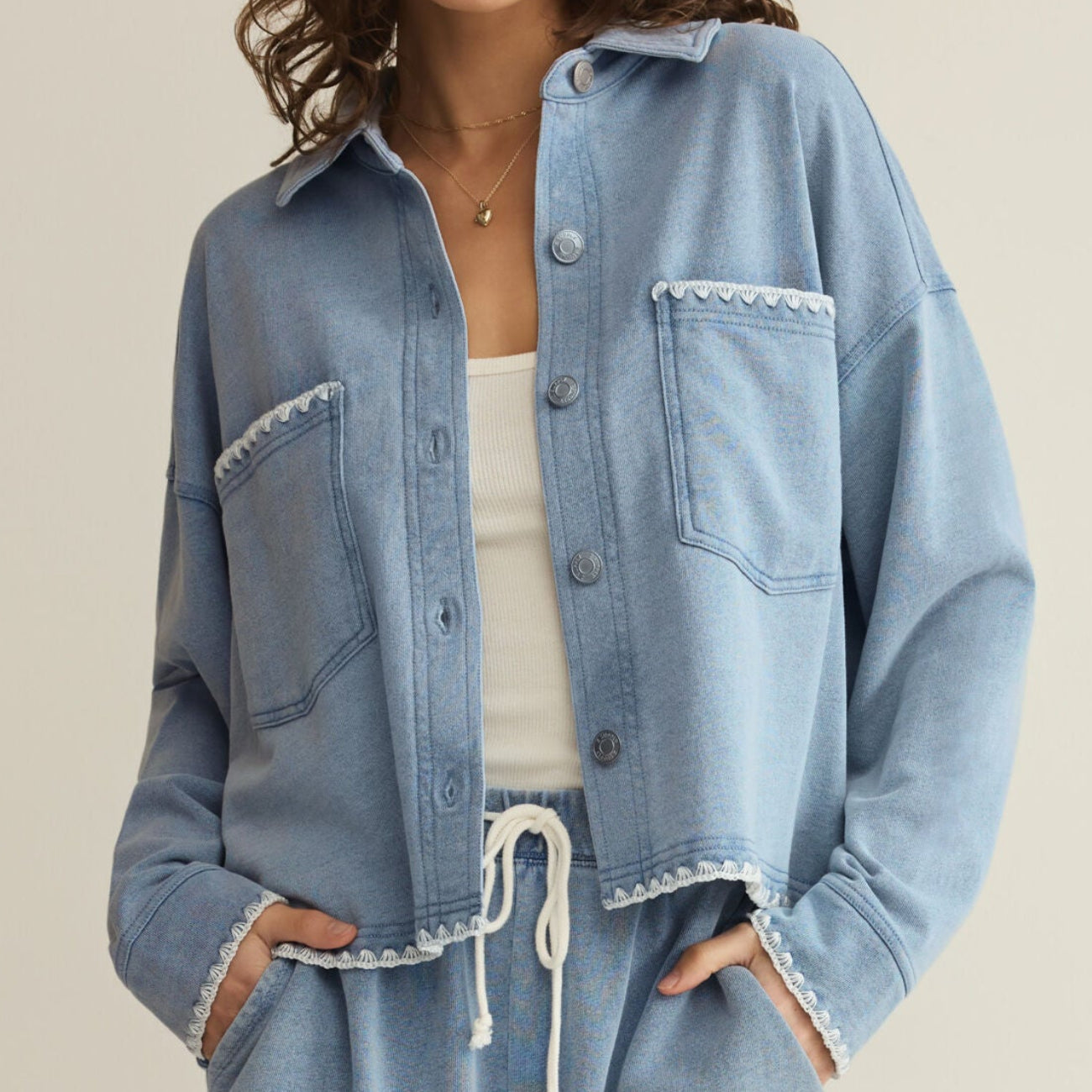 Crop Whipstitch Jacket
