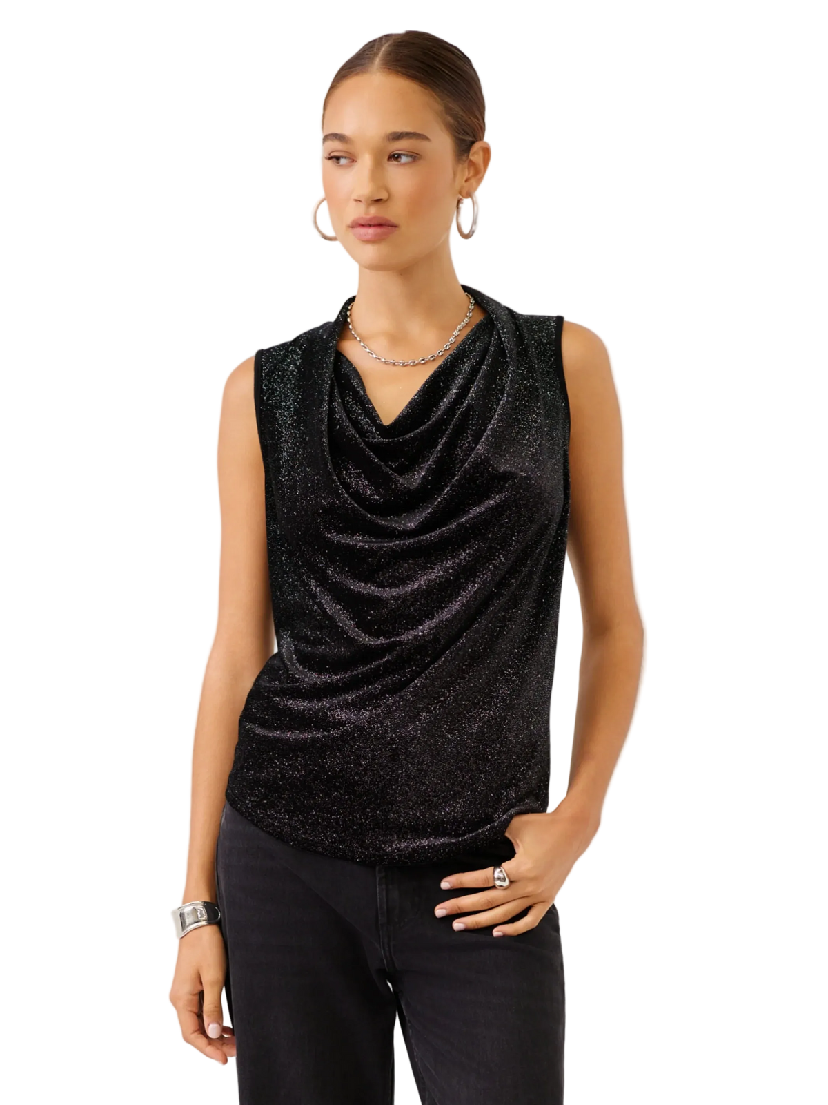 Elisa Sleeveless Drape Neck top