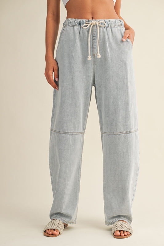Barrel-Leg Light Weight Denim