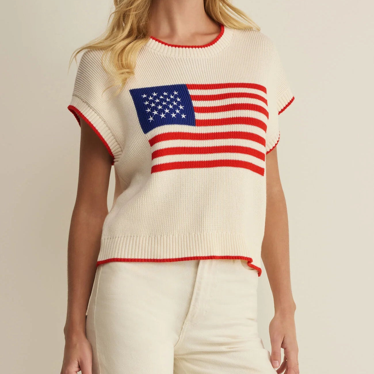 Sleeveless Patriot Sweater