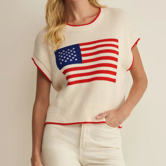 Sleeveless Patriot Sweater