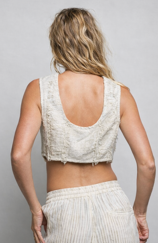 Natural Cropped Vest