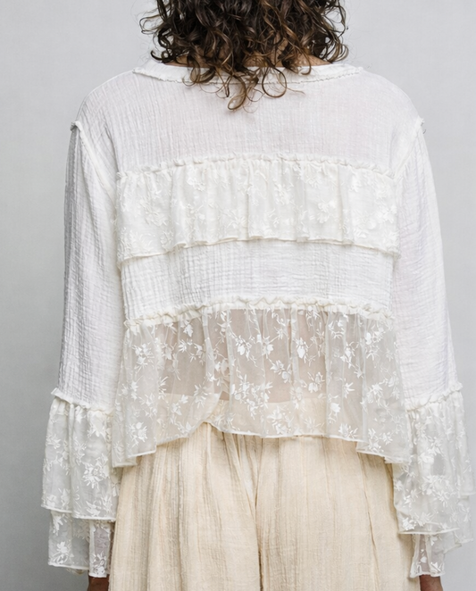 Off-White Ruffle Top