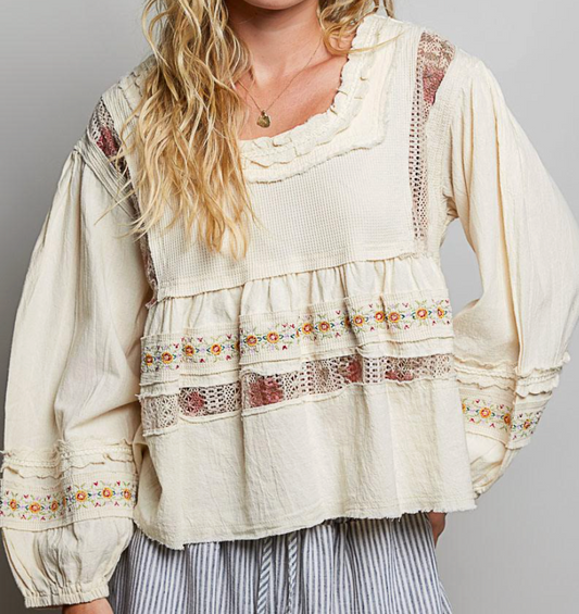 Ivory Bloom Blouse