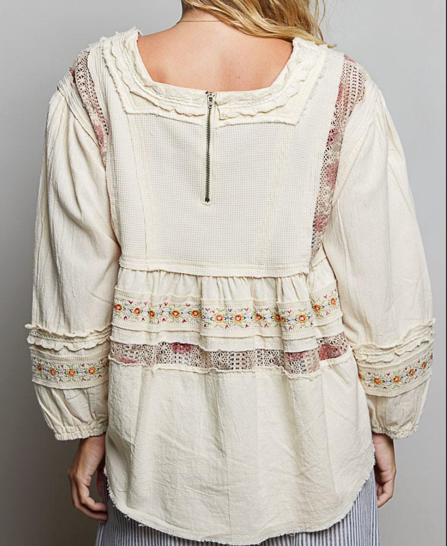 Ivory Bloom Blouse