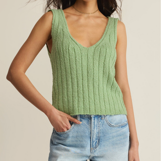 Acadia Sweater Tank in Sprout