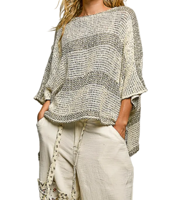 Coastal Knit Poncho