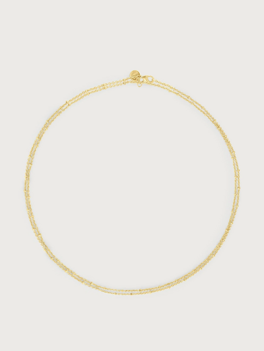 Gold Double Molten Bead Chain