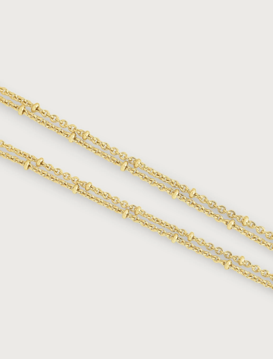 Gold Double Molten Bead Chain