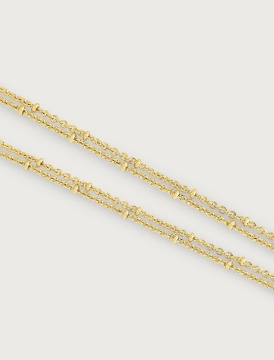 Gold Double Molten Bead Chain