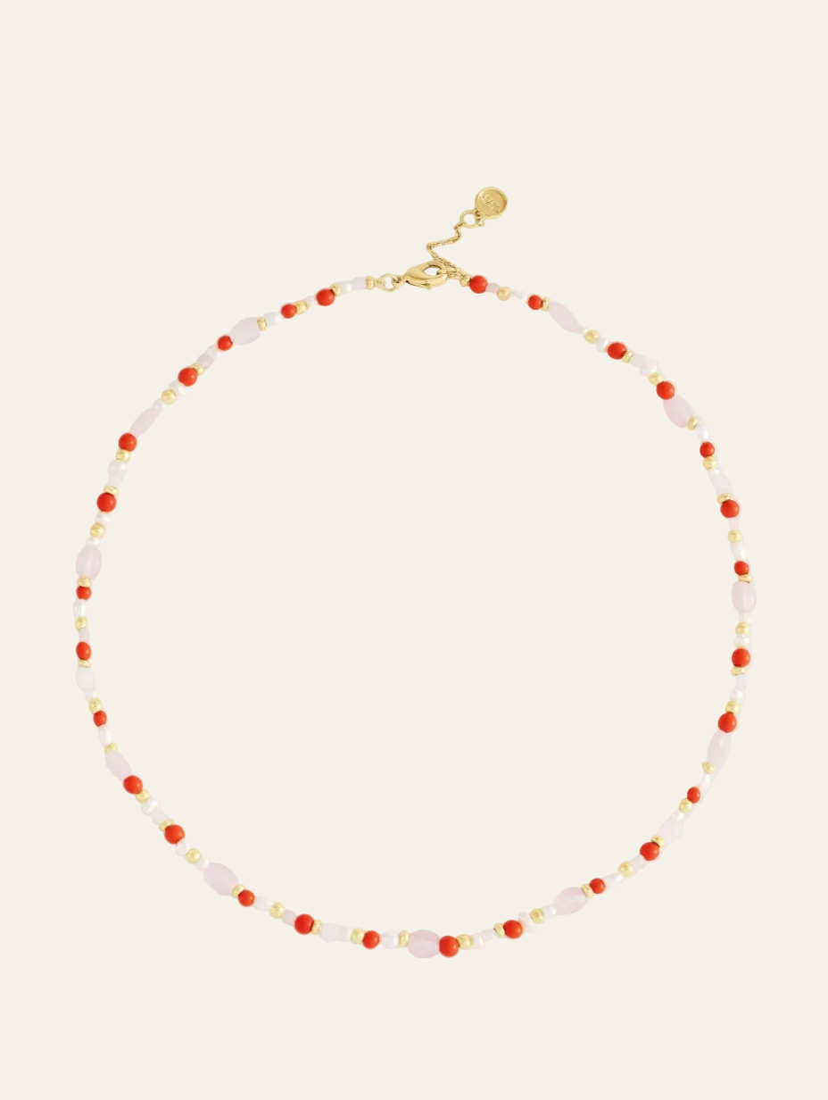 Milos Beaded Necklace in Warm