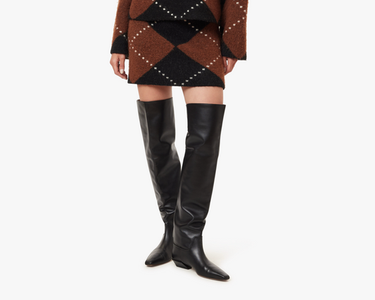 Argyle mini skirt sweater skirt