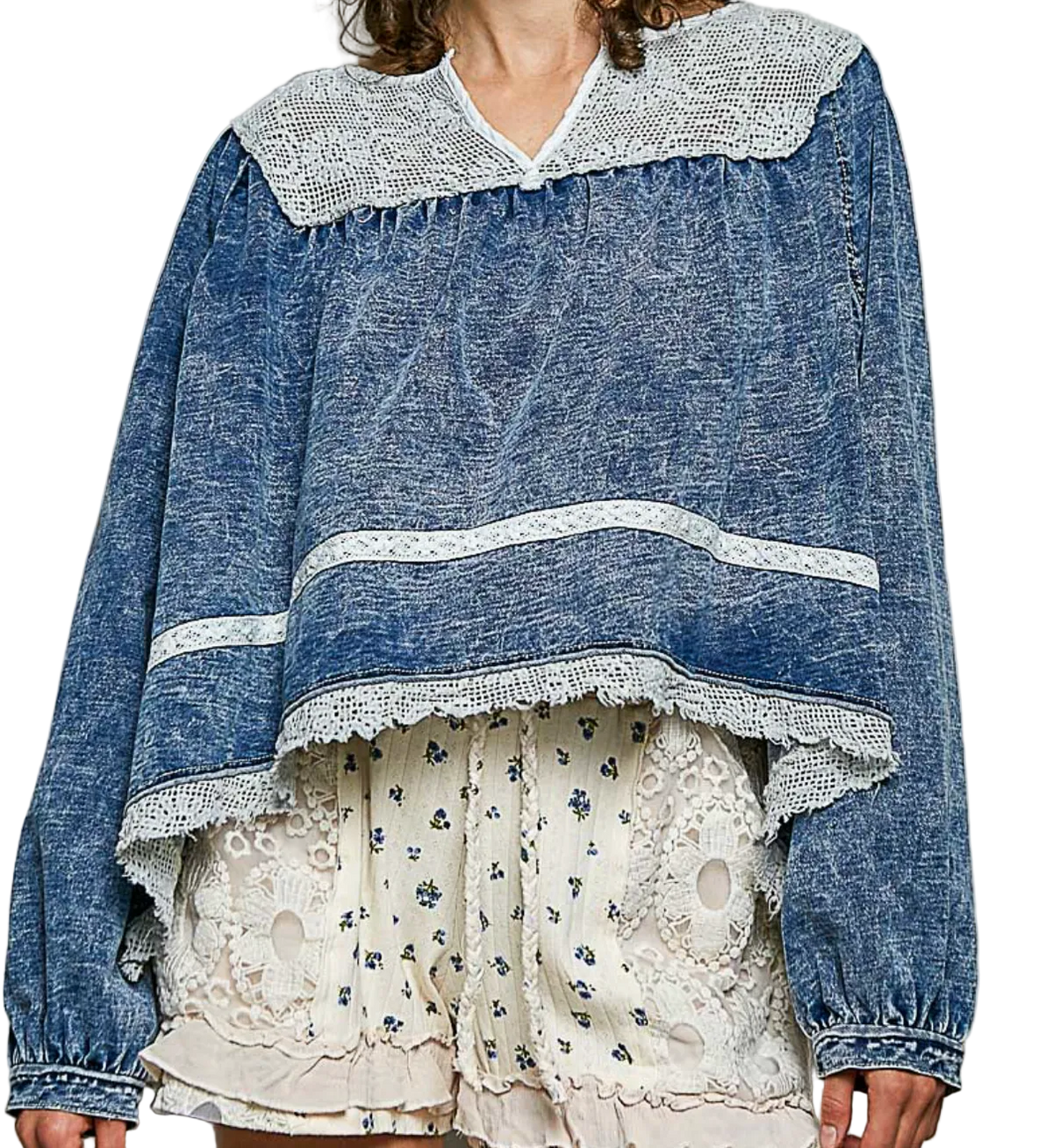 Denim lace POL