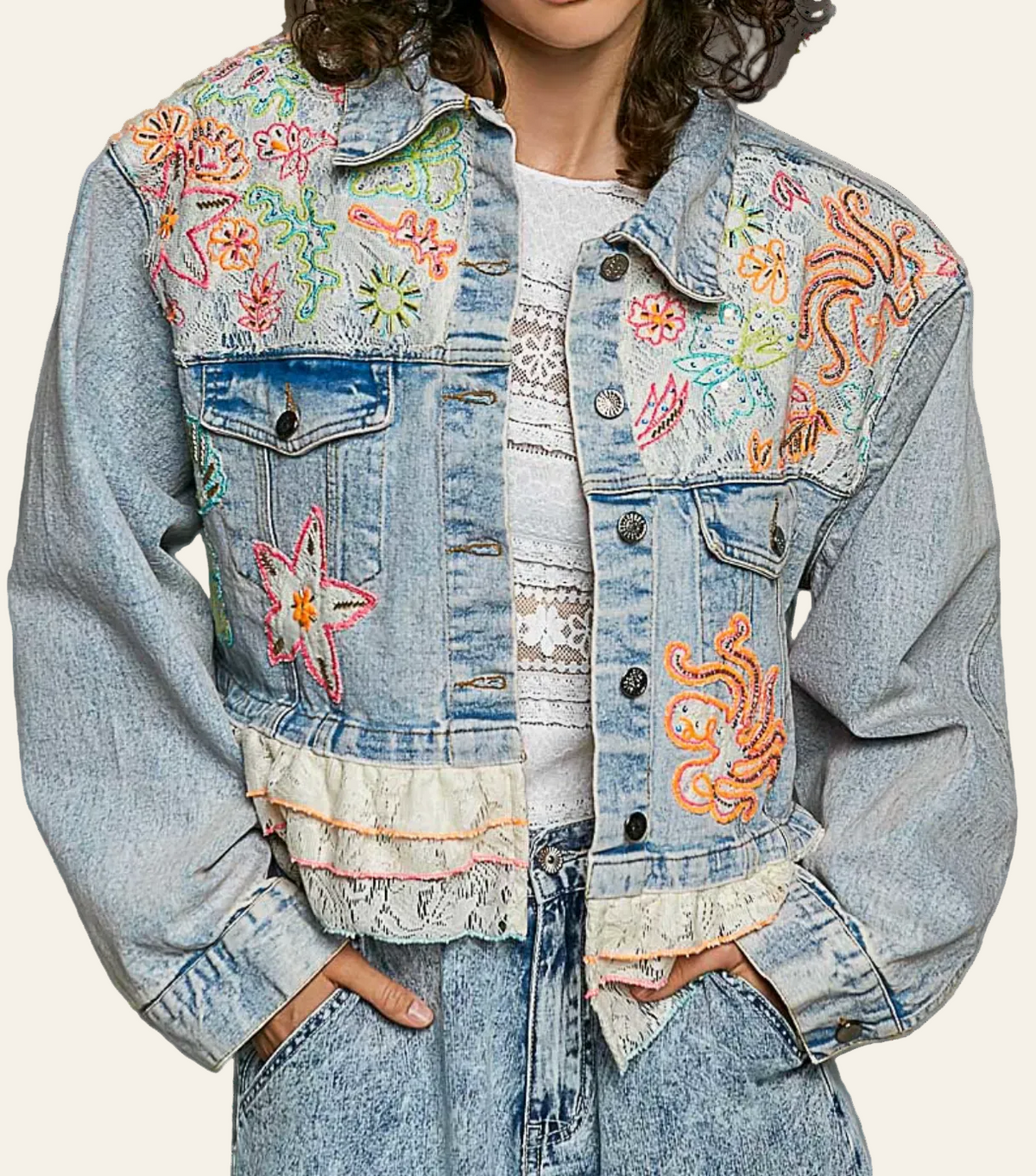 Embroidered Denim Jacket
