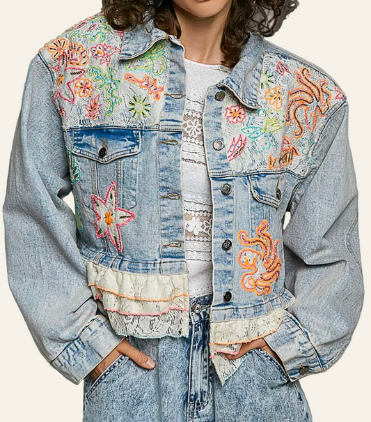 Embroidered Denim Jacket