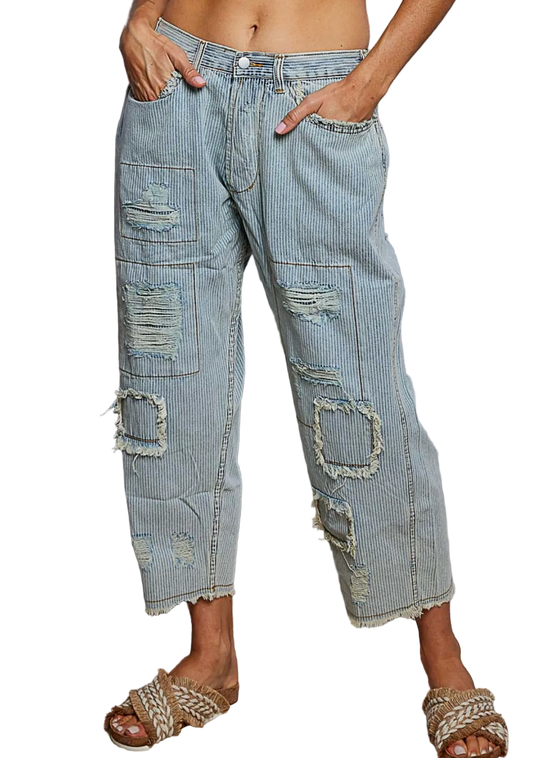 Stripe Denim Jeans