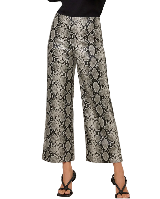 Kelly Faux Leather Cropped Pants