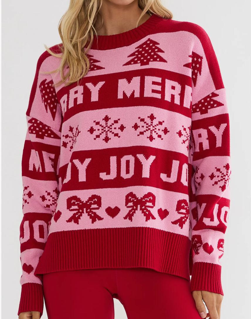 Callie Sweater in Sugar Peppermint