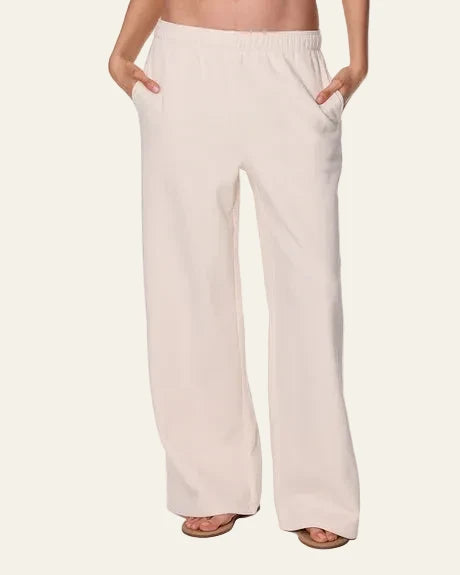 CloudSoft Wide Leg Jogger in Bone