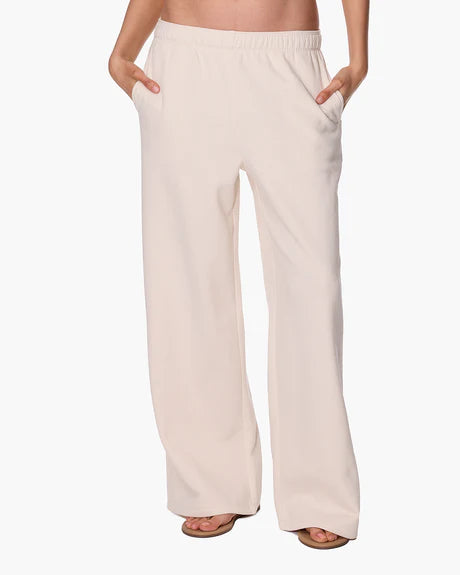 CloudSoft Wide Leg Jogger in Bone