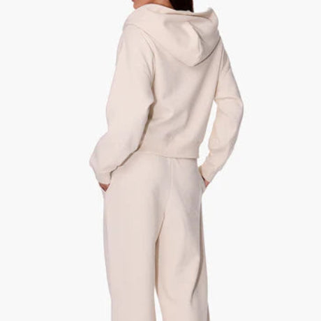CloudSoft Zip Up Hoodie in Bone