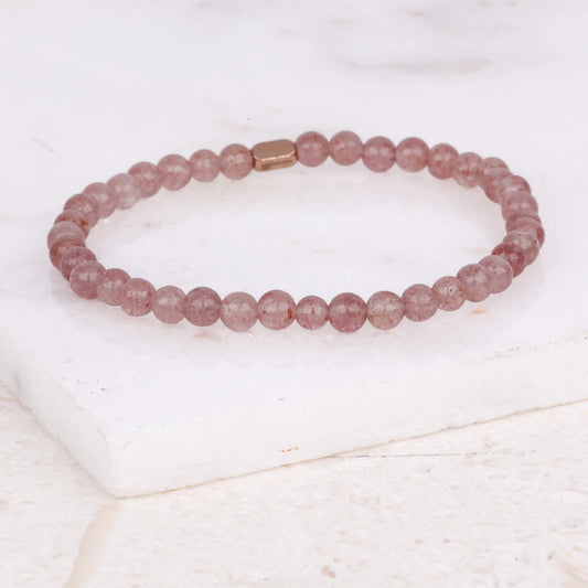 Pink Quartz Accent Bracelet