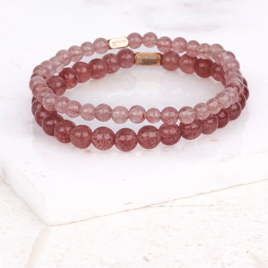 Pink Quartz Accent Bracelet