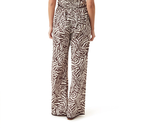 Modern Zebra Pull on Wide Leg