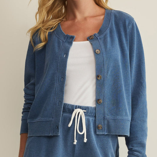 Knit Denim Cardigan